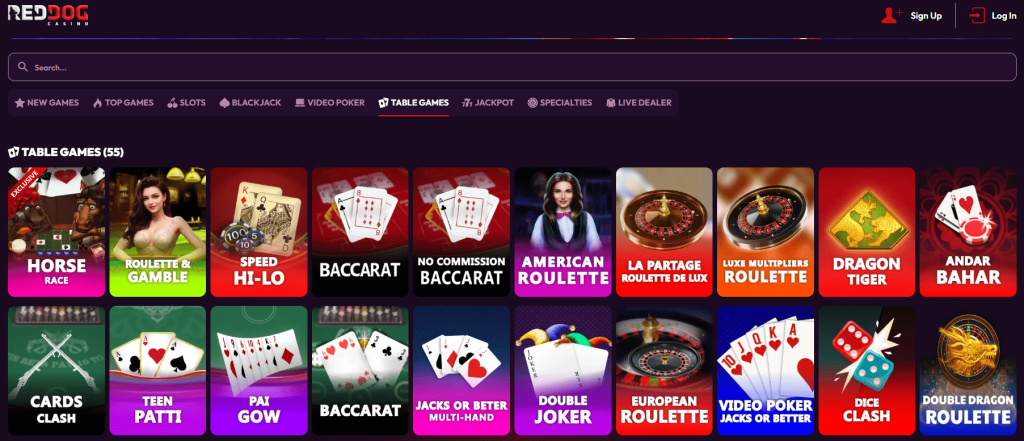 red dog casino live